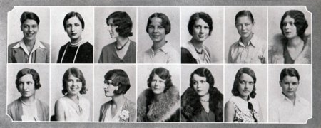 Vintage Yearbook 1930 Girls